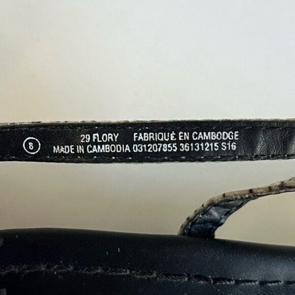 g:21 Black & White Strappy Flat Sandals - Size 8 - Picture 11 of 13